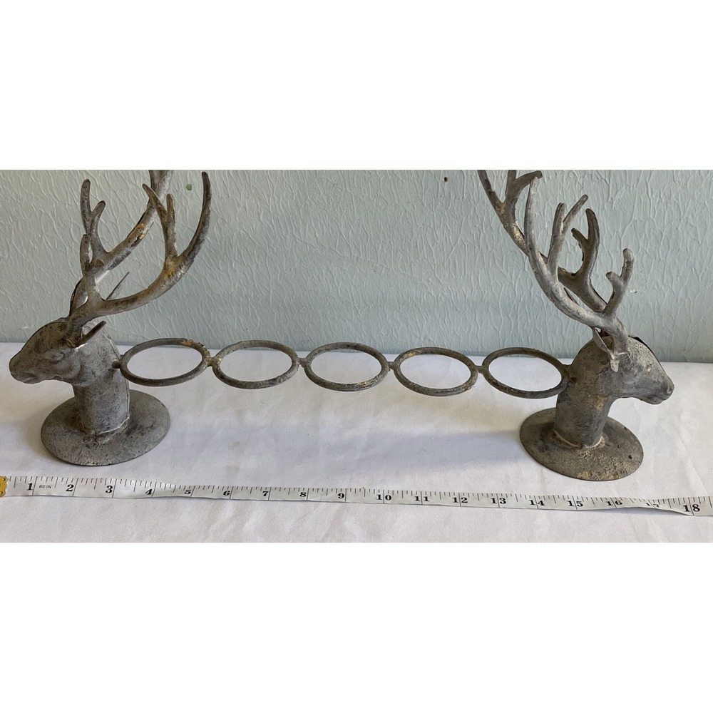 Vintage Large Stag Deer Table Centrepiece Candle Holder Display Piece Buck Decor